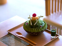 Matcha Peach Shaved Ice