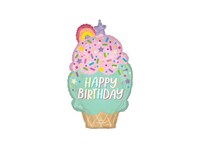 Birthday balloon, 48cm x 76cm