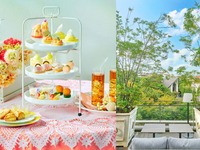 🍃テラス席確約🍃【平日】◇マリアージュフレール社 紅茶1ポット付き◇～桃とメロンの香り～Peach Vacances afternoon tea