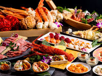 【特大ロブスター＆極上ウニ付きプレミアム】150種超の海鮮＆焼肉＆和洋中ブッフェ＋アルコール飲み放題
