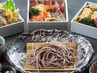 【平日限定ランチ】田舎そばと選べる三彩重