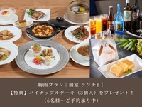 【梅雨プラン】｜ご予約特典付き｜個室プラン ランチB｜ 6,500円