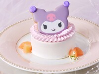 土日祝/お盆期間 オリジナルステッカー＋クロミの白桃ショートケーキ付アフタヌーンティーKUROMI SWEETS SUMMER PARTY