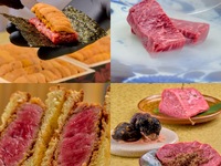 個室確約　夏の【銀座ちかみつ六丁目スペシャリテコース】「和牛の雲丹ユッケドッグ　〜目の前仕上げ〜」「厳選ヒレ肉の旨辛ブリオッシュカツサンド」をご提供！更に厳選された肉質の焼き物を拘りの薬味で提供。