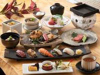 June onwards: [Enjoy seasonal ingredients with our ultimate Edomae sushi course] "Edomae sushi and abalone grilled with oyster soy sauce and butter" & "Shodoshima olive somen noodles and locally sourced vegetable tempura" 5800 yen (excluding tax)