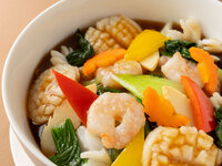 【新江戸海鮮麺】サラダ・デザート・スープ・コーヒービュッフェ付き