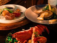  Live lobster and abalon, Beefsteak120g course
