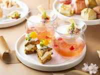 ≪平日限定≫【乾杯ロゼスパークリングワインまたは選べるノンアルコールカクテル付き】　ピーチアフタヌーンティー