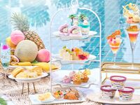 【平日】◇トロピカルサンセットのパフェ付き◇乾杯はトロピカルブルーのスパークリングワイン！ベイサイド・サマー・アフタヌーンティー withハーゲンダッツ