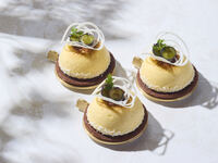 Blueberry and chocolate tart with chiboust cream (6/1-8/31)