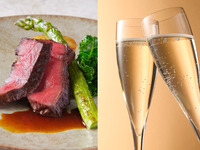 6月限定【ご褒美ランチ】乾杯スパークリングワイン付き！前菜や肉料理＆魚料理など Wメインコース -CHEF'S SELECTION-