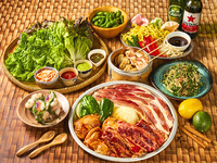 【タイムセール日～木限定10％off】お肉も海鮮も堪能！テラスでアジアンBBQプレミアムプラン＋2.5h飲み放題