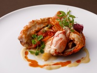 A superb course featuring a whole wild lobster.