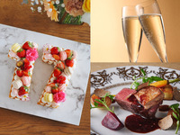 ✨6月の記念日おすすめ窓際席プラン✨【乾杯酒＆ナンバーケーキ付】国産牛サーロイン肉とフォアグラのロッシーニを堪能する全4品記念日ランチ-SEASON-＜2名様専用＞