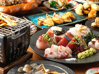 【豪華爛漫】宿毛直送鮮魚と穴子白焼き、真鯛釜飯を味わう最上級炉端宴会★飲み放題付き6,500円