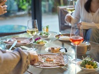 Choose from 7 seasonal main dishes, including our signature galettes ~ Salads, appetizers, soups, soft drinks and desserts are served buffet style ~