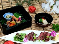 ♦【個室確約！！】個室プラン 仙台名物牛タンと仙台牛モモ肉が一緒に愉しめる彩り会席　嵯峨