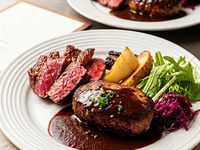 Steak & Short-horned Beef Hamburger Lunch