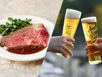 【ビアガーデン2026】前菜5種、鶏もも肉のロースト、和牛ローストビーフの3品＋30種以上フリードリンク