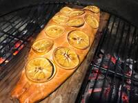 サーモン杉板焼き