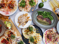 【テラス席 2026 Mexican BEER GARDEN】6種のタコス食べ放題+3時間飲み放題