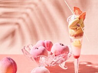 【平日】「1ドリンク付き大人のご褒美パフェ」涼しげな透明感　みずみずしい桃を贅沢に～Peach～