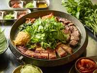 この夏限定！熟成豚の”ベジアンジュ”サムギョプサルBBQセット 1ドリンク付き