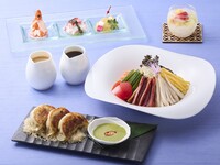 【ランチ・ポイント利用キャンペーン】涼麺＋焼き餃子と杏仁豆腐付　1名様分