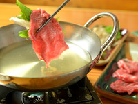 [2 ore di corso a consumazione libera di Amakusa, manzo nero giapponese di Kumamoto con brodo di zuppa shabu]