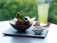 【7月～】フルーツあんみつ 和三盆のアイスクリームと抹茶のグラニテ　（平日／ランチ・ティータイム／店内席／90分制）