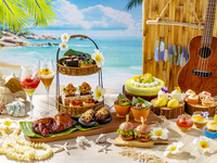 【Web booking / Special price with welcome drink】Weekend & Holiday Hawaian Meat Afternoon Tea with  Sweets Buffet