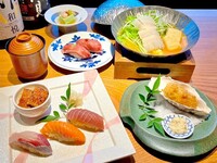 7/1～【はもとうなぎの夏ランチ】選べる食事“江戸前鮨”『瀬戸内はもの雲丹だし小鍋』＆『うなぎ小丼と江戸前鮨3貫』 平日特別価格2,800円