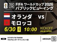 【6/30（火）オランダ VS モロッコ】⚽サッカー観戦パック3時間