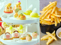 【平日】◇スイーツ7種とポテトフライ付き◇桃とメロンづくしのバカンス・アフタヌーンティー（2時間 6/24～）