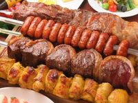 【GRAND OPEN CELEBRATION☆】 Exclusively selected chuck meat – all-you-can-eat authentic shish kebabs, plus salad bar & unlimited drinks! 120-minute plan [From 7,700 yen → 5,980 yen] ※Available only by reservation
