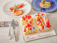 8月【数字が選べるナンバーケーキ！】お誕生日や記念日のお祝いにおすすめのランチコース！食後カフェフリー付（平日）