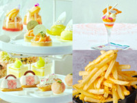 【★8月ベストレート★】◇スイーツ7種＆ミニピーチパフェ＆ポテトフライ付き◇桃とメロンづくしのバカンス・アフタヌーンティー（2時間 6/24～土日祝）