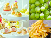 【★平日：学割10％OFF★！シャインマスカット食べ放題付★】◇スイーツ7種とポテトフライ付！◇桃とメロンづくしのバカンス・アフタヌーンティー（2時間 6/24～）