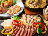 ローストビーフと三元豚を堪能する肉極みコース（2時間／月～木）