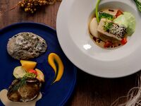  Live abalone, fish of the day,＆Fillet Beefsteak 70g course