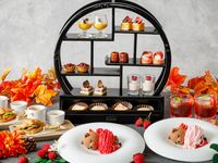[Strawberry × Chestnut, Purple Sweet Potato, Pumpkin] Strawberry & Autumn Harvest Afternoon Tea + Favorite Color Kumachan + Semi-private room guaranteed (lunch only)