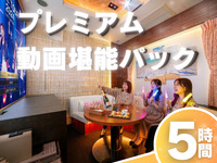 5時間【プレミアム動画堪能パック】プレミアムルーム確約+ソフトドリンク飲み放題 +メインが選べるランチセット3品