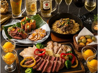 【完全個室を一室貸切】大画面モニター＆専用ドリンクサーバー付き｜肉尽くし全9品＋神泡超達人店の生ビール含む100種以上3時間飲み放題｜肉極みコース（3時間／全日）