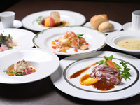 【フレンチコース　シェフ】オマール海老と牛フィレ肉の贅沢フレンチフルコース全7品+選べる乾杯１ドリンク