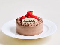 【バースディケーキ】ストロベリーチョコレートショートケーキ（黒）　5号サイズ