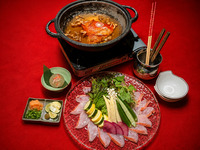 Recommended! Autumn’s September-October Goldband snapper shabu-shabu course: 7,700 yen (tax included)