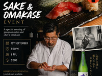 【5:30 pm】🍶 SAKE & OMAKASE EVENT — GOLD CLASS DARUMA 🍣