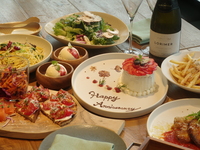 9月17日からの秋の新コース【大切なお祝いに】Anniversaryディナー＋特製ケーキ＆乾杯スパークリング＆食後のカフェ付き