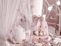 スペシャルベッドのお席💗Pink Fashion × Halloween Afternoontea