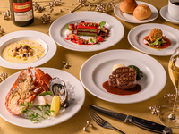 第一部〜17:30【2026 Christmas 飲み放題付 FILET MIGNON STEAK COURSE】シーフードプラッター含む全8品+ 乾杯グラスシャンパーニュ